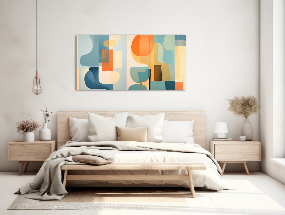 Mid-Century Modern Geometric Abstract Art Print - Image 2