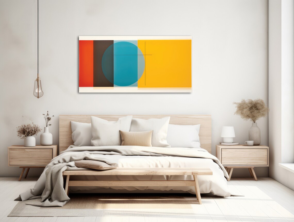 Large Geometric Abstract Art Print, Groovy Gradient - Image 2