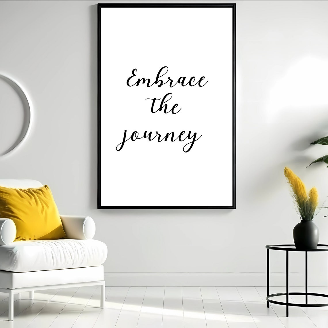 Embrace The Journey Calligraphy Script Inspirational Quote Wall Poster - Image 4