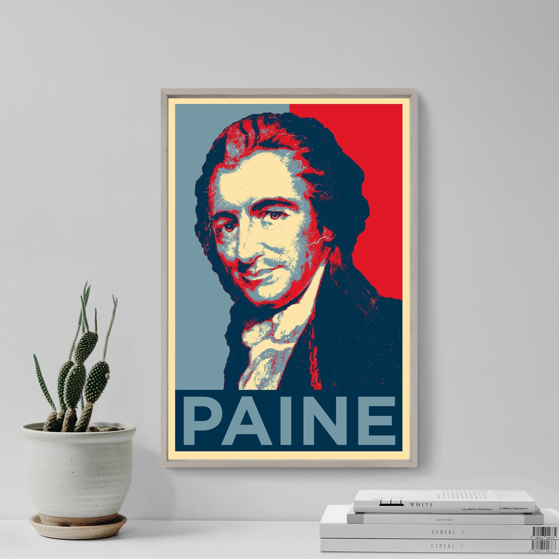 Thomas Paine Original Art Print, Home Wall Decor