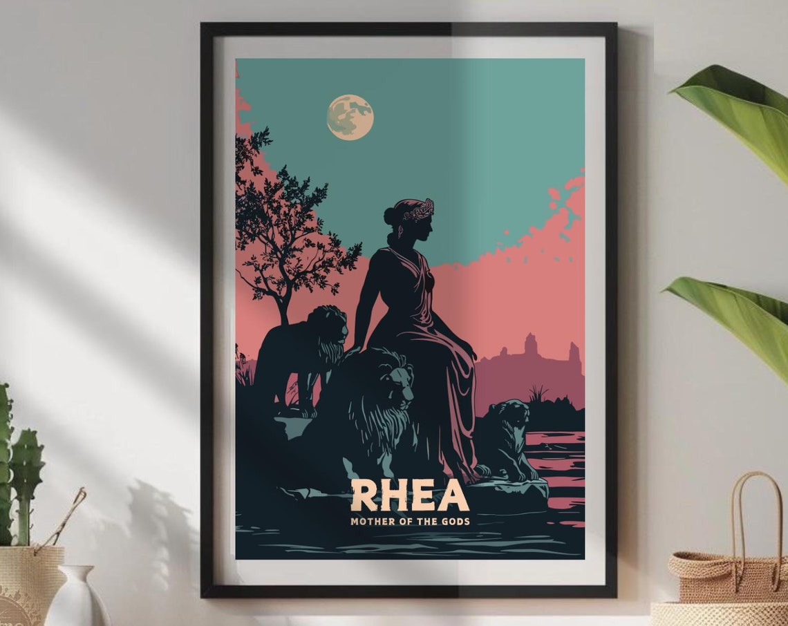 Rhea Goddess Poster, Greek Mythology Art Print
