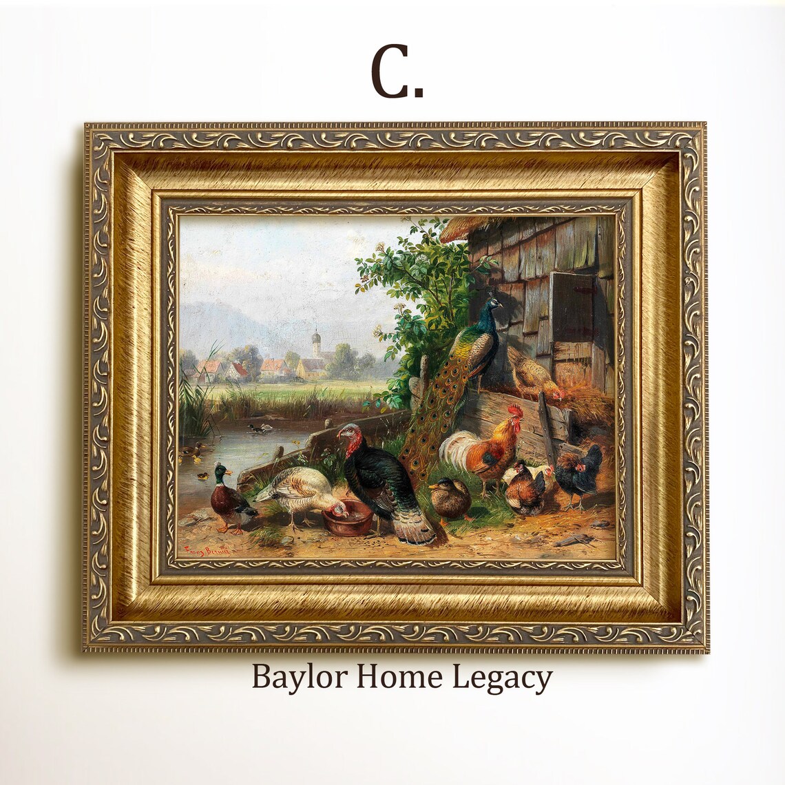 Vintage Rustic Poultry Barnyard Farmhouse Art Print - Image 3