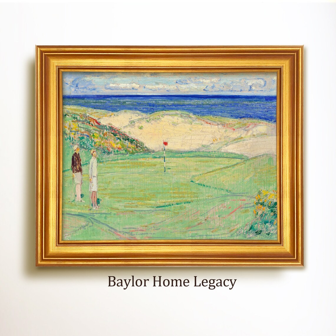 Women Golfing Vintage Art Print, Golf Wall Decor