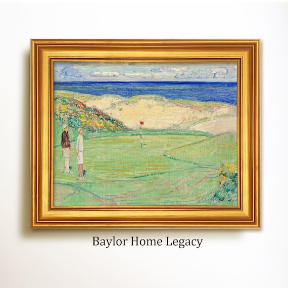 Women Golfing Vintage Art Print, Golf Wall Decor