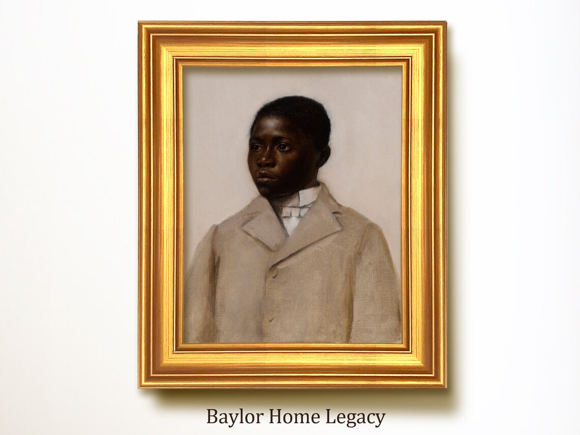 Black Boy Portrait, Classic Oil Painting Print