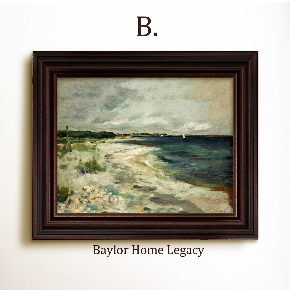 Stormy New England Seascape, Oil Painting Art Print - Image 4