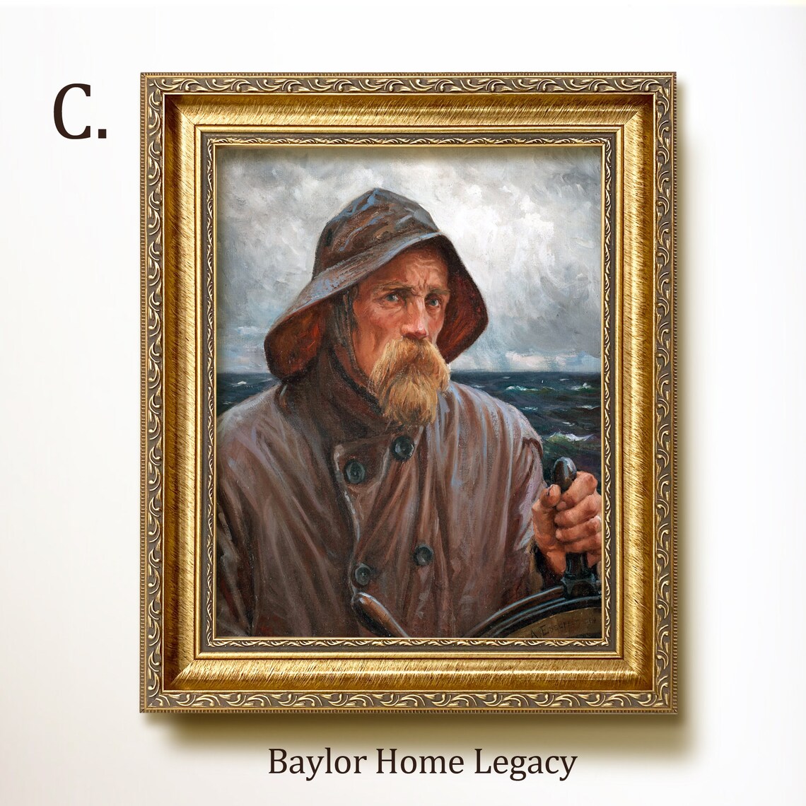 Sea Captain Portrait, Vintage Nautical Wall Art Print - Image 3