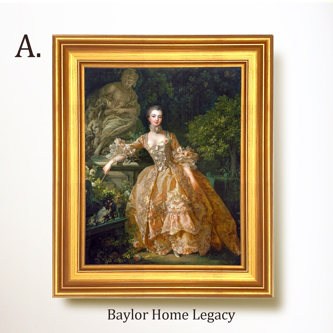 French Woman Portrait, Classic Oil Painting Art Print - Image 5
