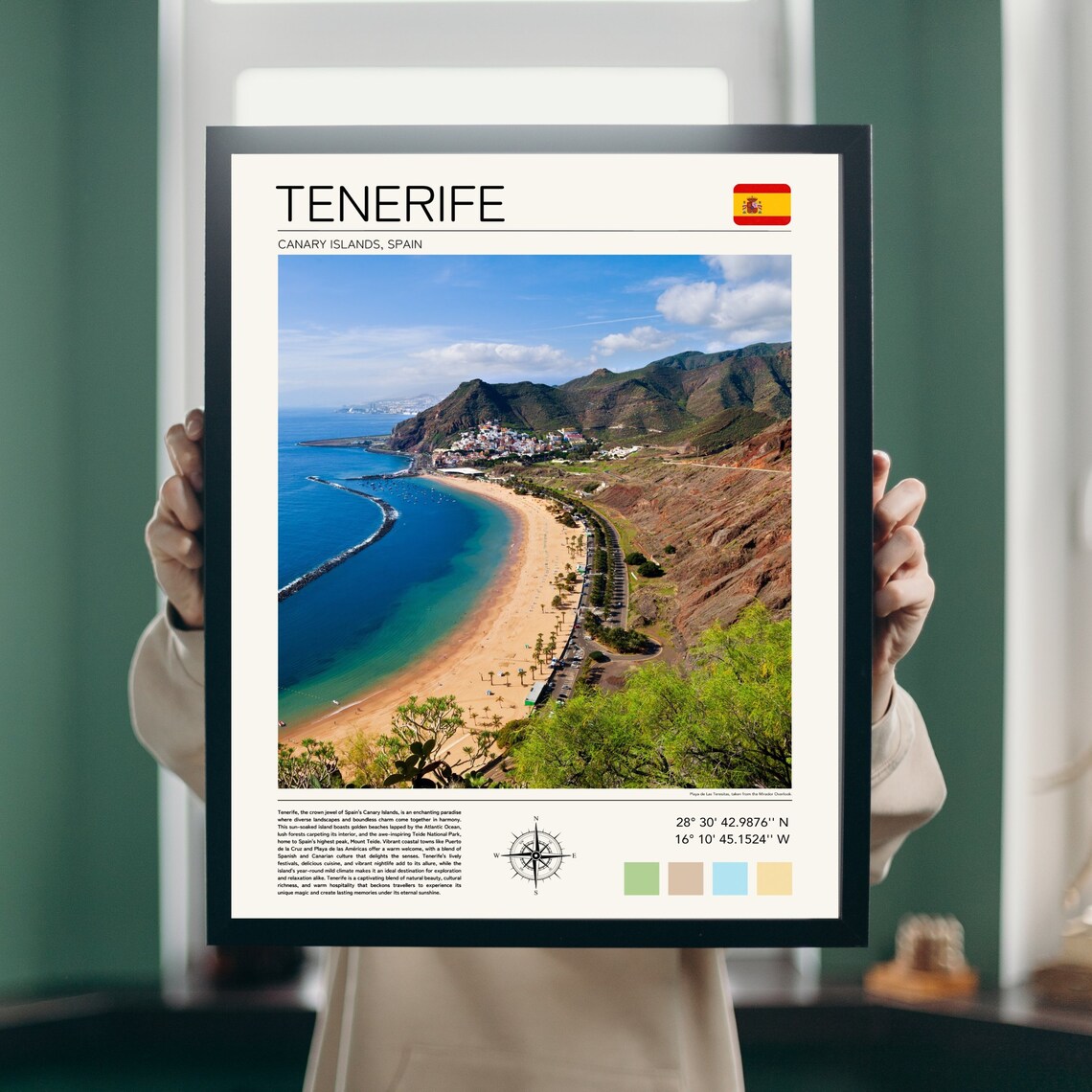 Tenerife Travel Poster, Playa De Las Terasitas - Image 2