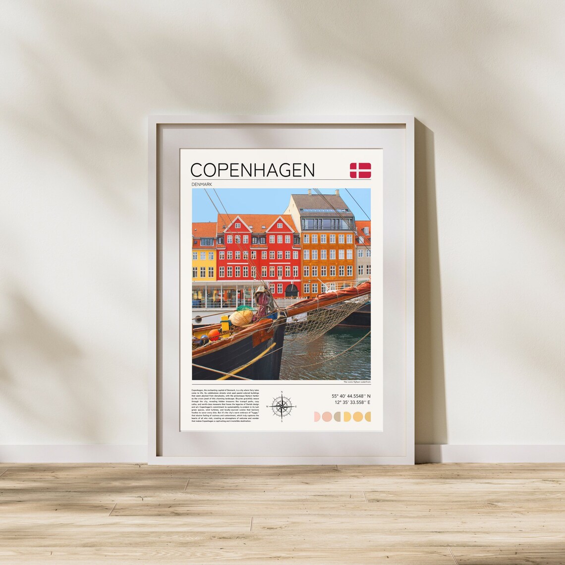 Copenhagen Nyhavn Travel Poster, Denmark Wall Art - Image 4