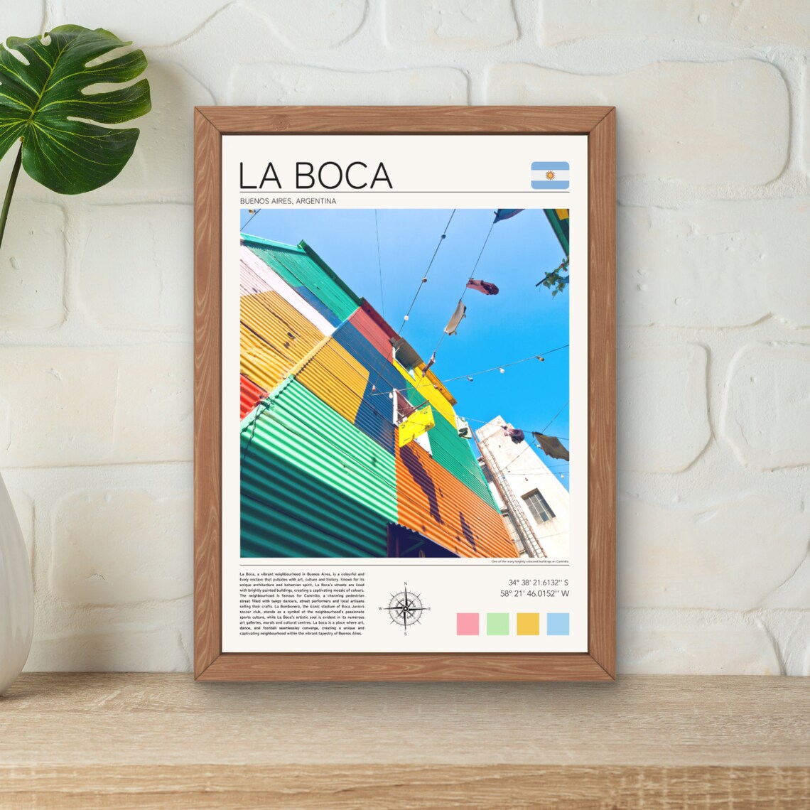 La Boca Buenos Aires Colorful Caminito Street Houses Argentina Poster