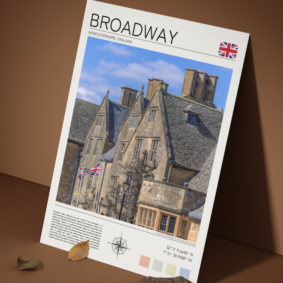 Broadway Cotswolds Travel Poster, Worcestershire - Image 5