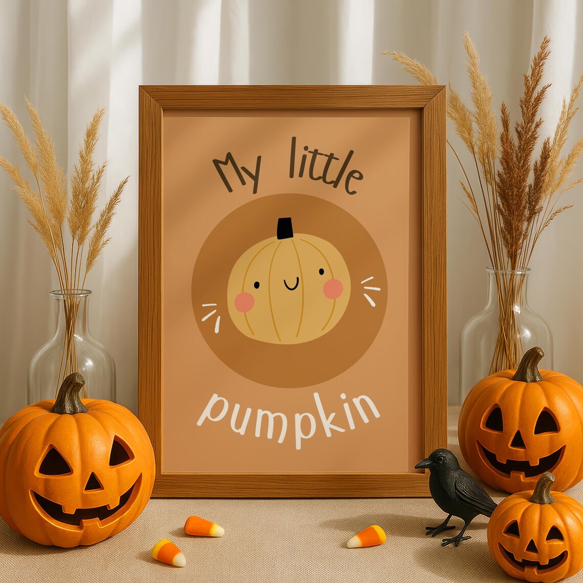 Halloween Nursery Wall Art My Little Pumpkin Autumn Decor