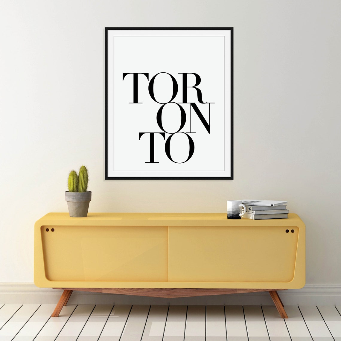 Toronto Canada Stacked Serif Typography Minimalist City Poster - Image 2
