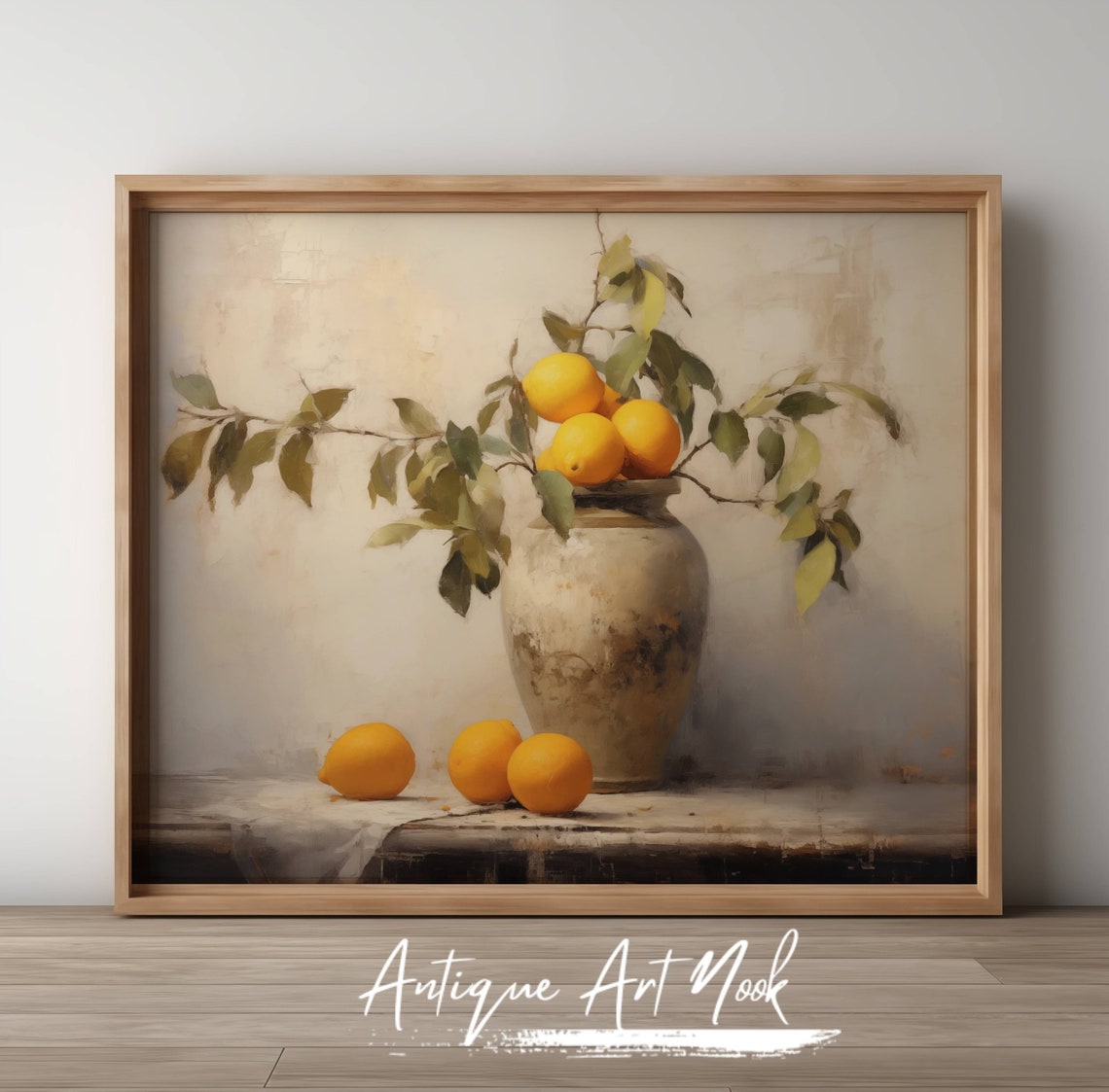 Lemons Vintage Art, Classic Still Life