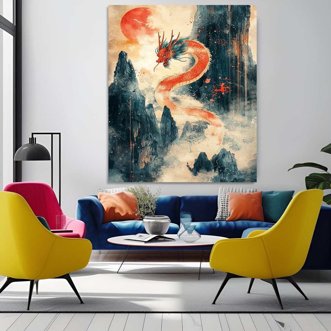 Chinese Dragon Mythological Wall Art Poster Print - Image 4