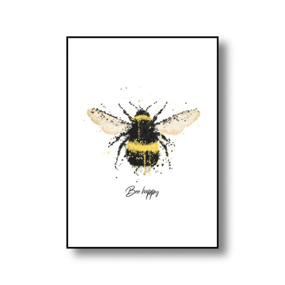 Be Happy Positive Quote Wall Art Print