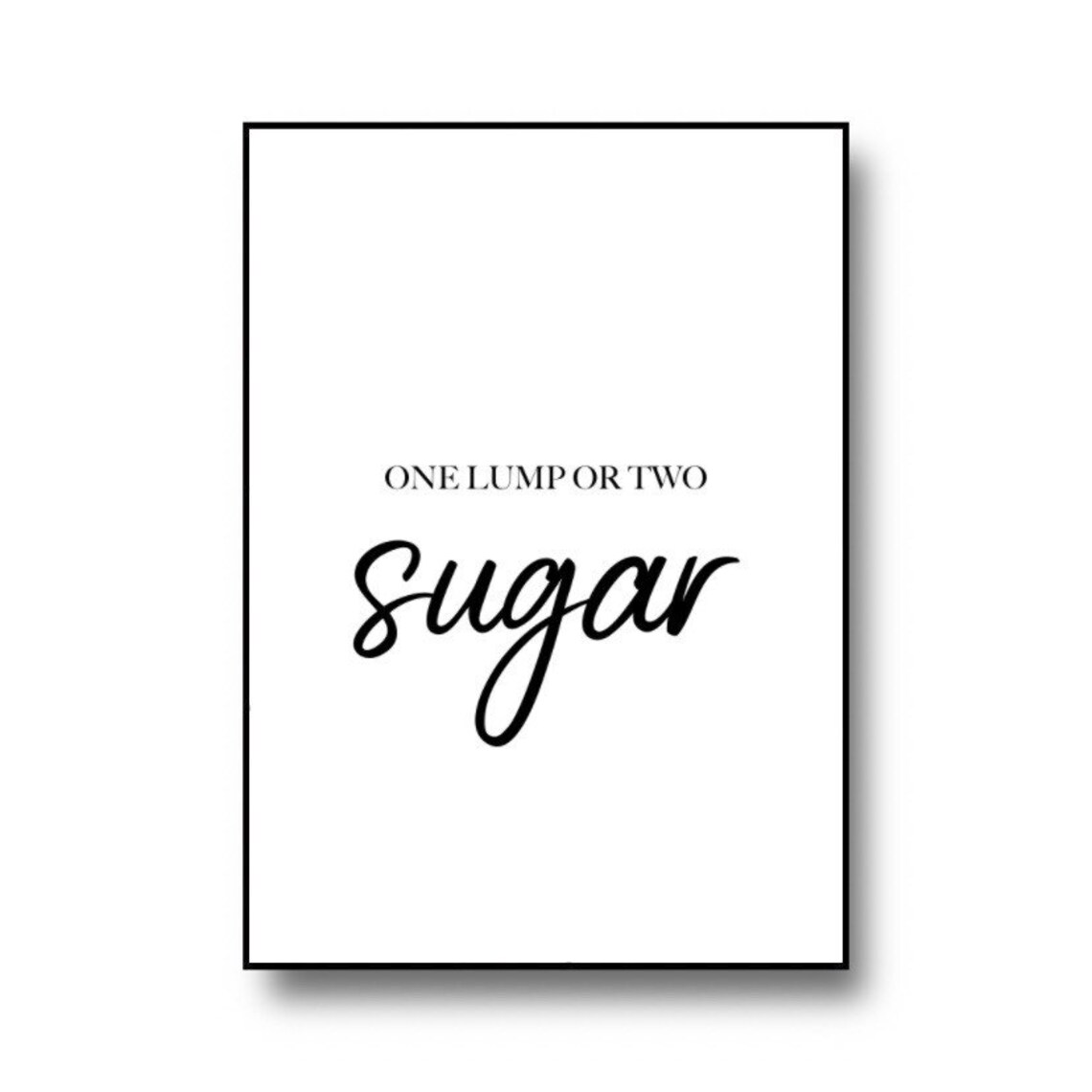 Tea Coffee Sugar Quotes Kitchen Wall Art Set