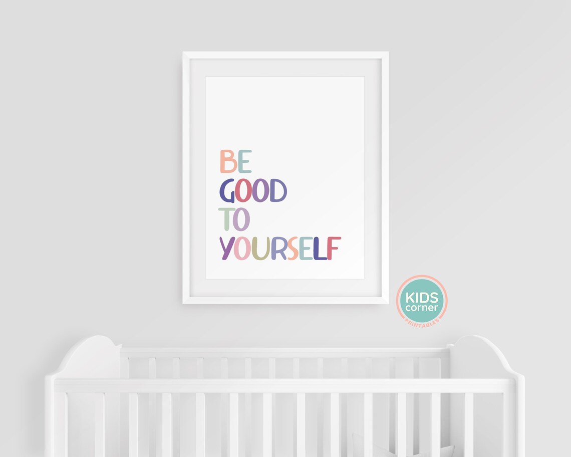 Be Good To Yourself Colorful Lettering Inspirational Quote Poster - Image 3