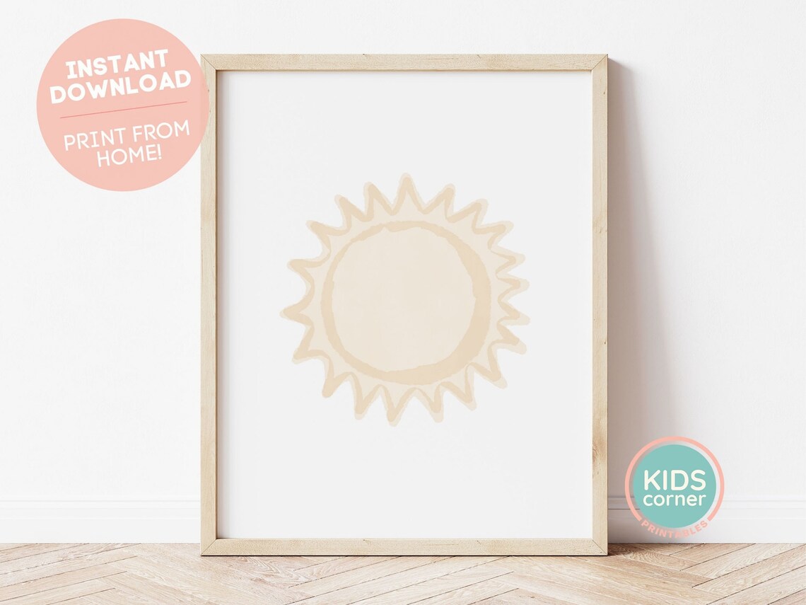 Sunshine Wall Art, Light Yellow Nursery Decor