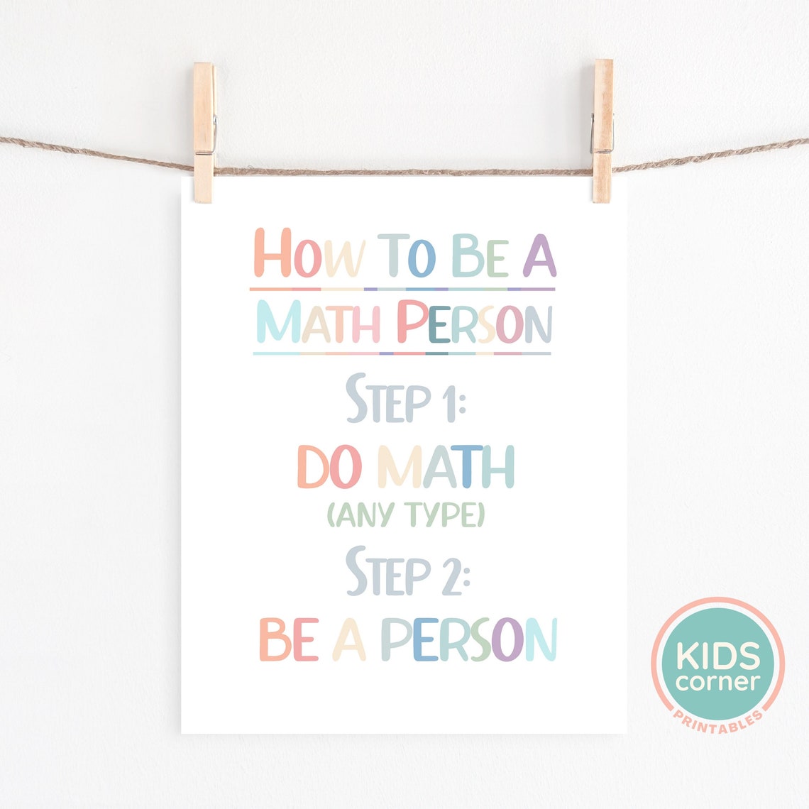 How To Be A Math Person Funny Steps Math Teacher Classroom Poster - Image 3