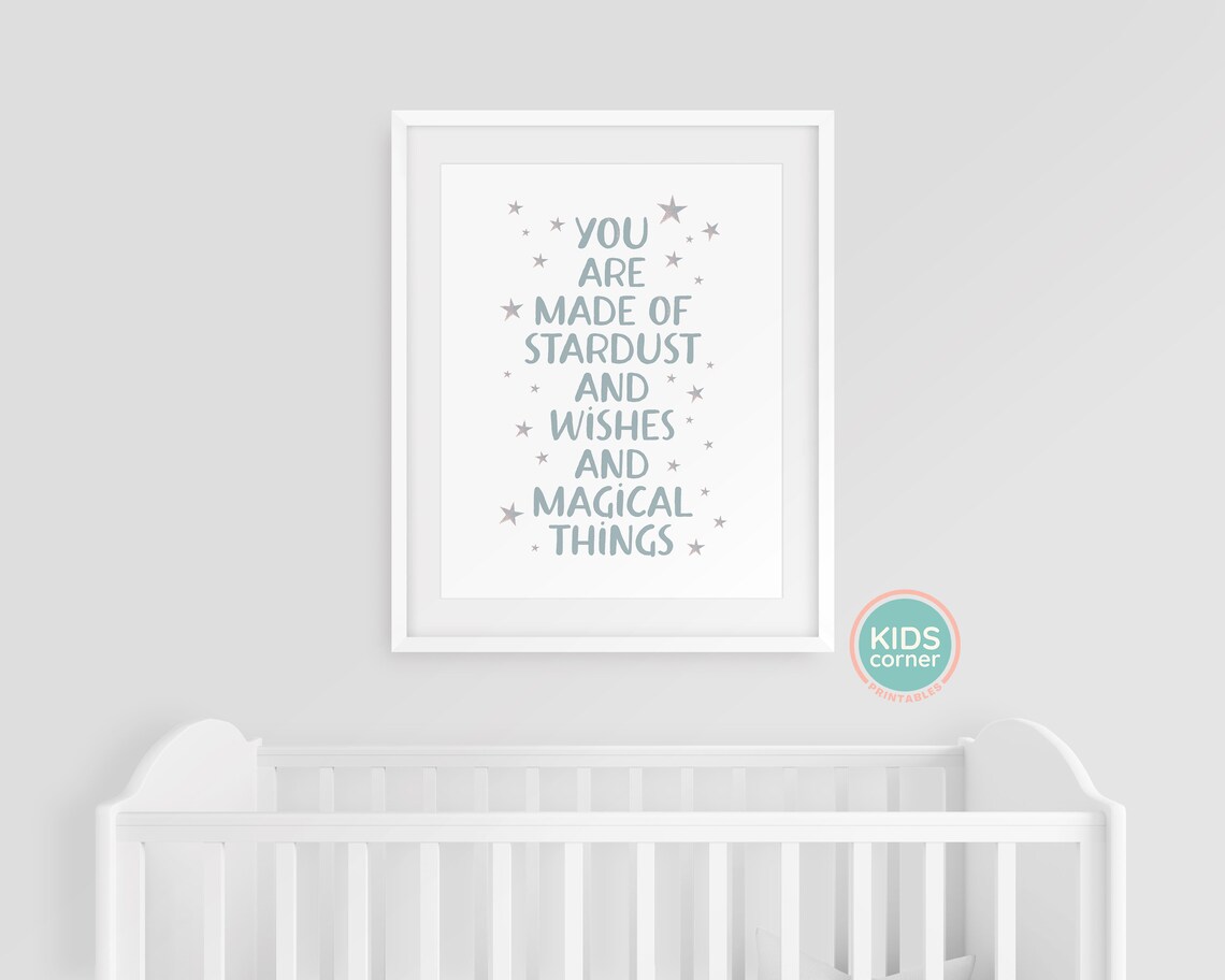 You Are Made Of Stardust Wishes Magical Things Star Quote Poster - Image 3
