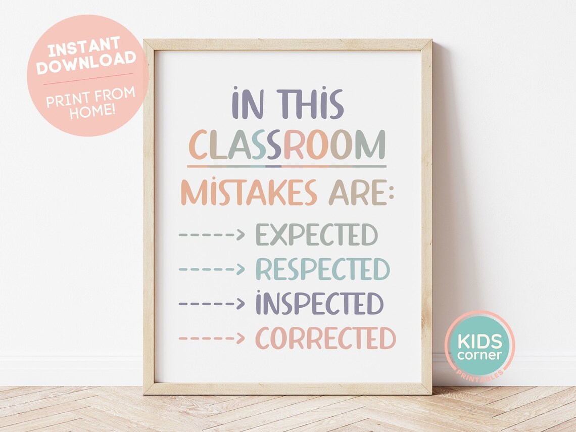 In This Classroom Mistakes Are Expected Print - Image 3