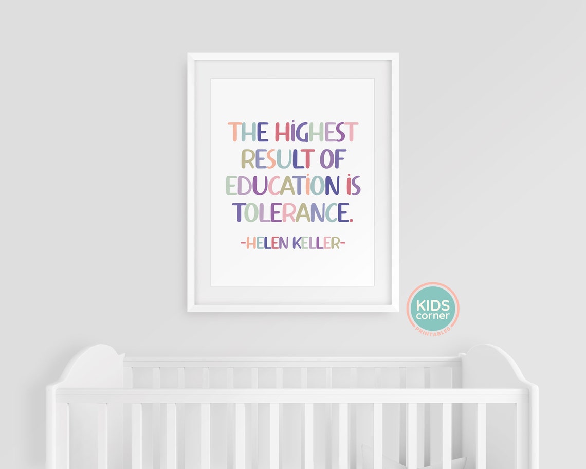 The Highest Result Of Education Is Tolerance Helen Keller Poster - Image 3