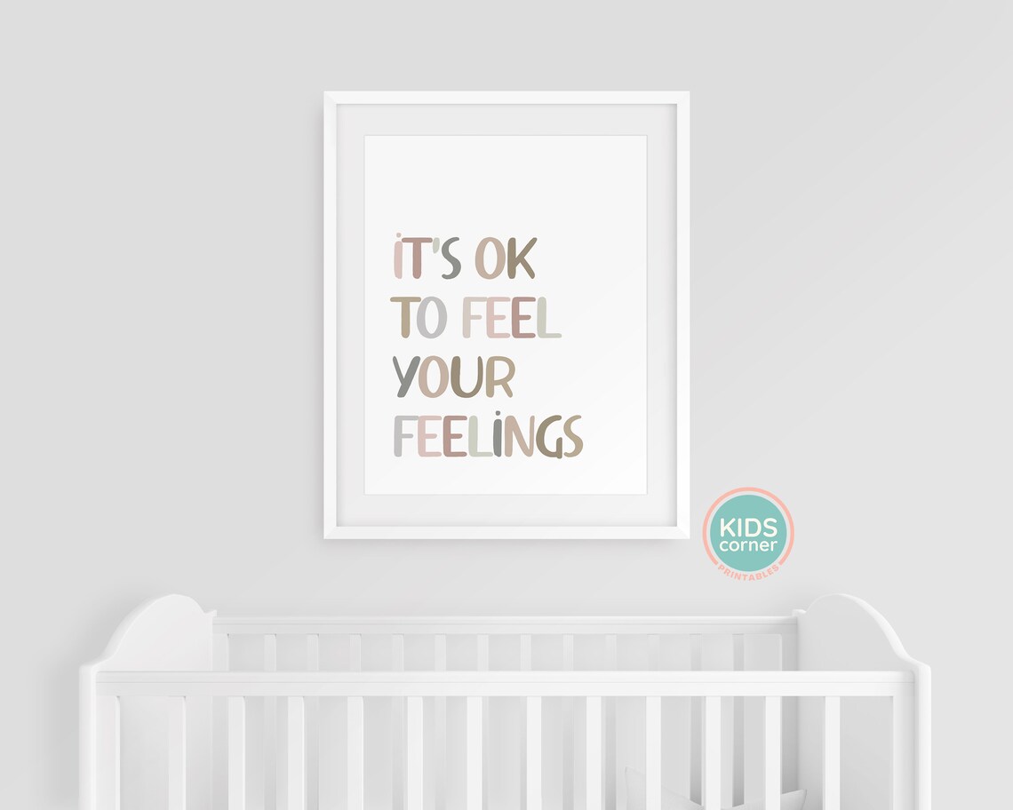 It's OK to Feel Your Feelings Kids Affirmation Art Print - Image 3