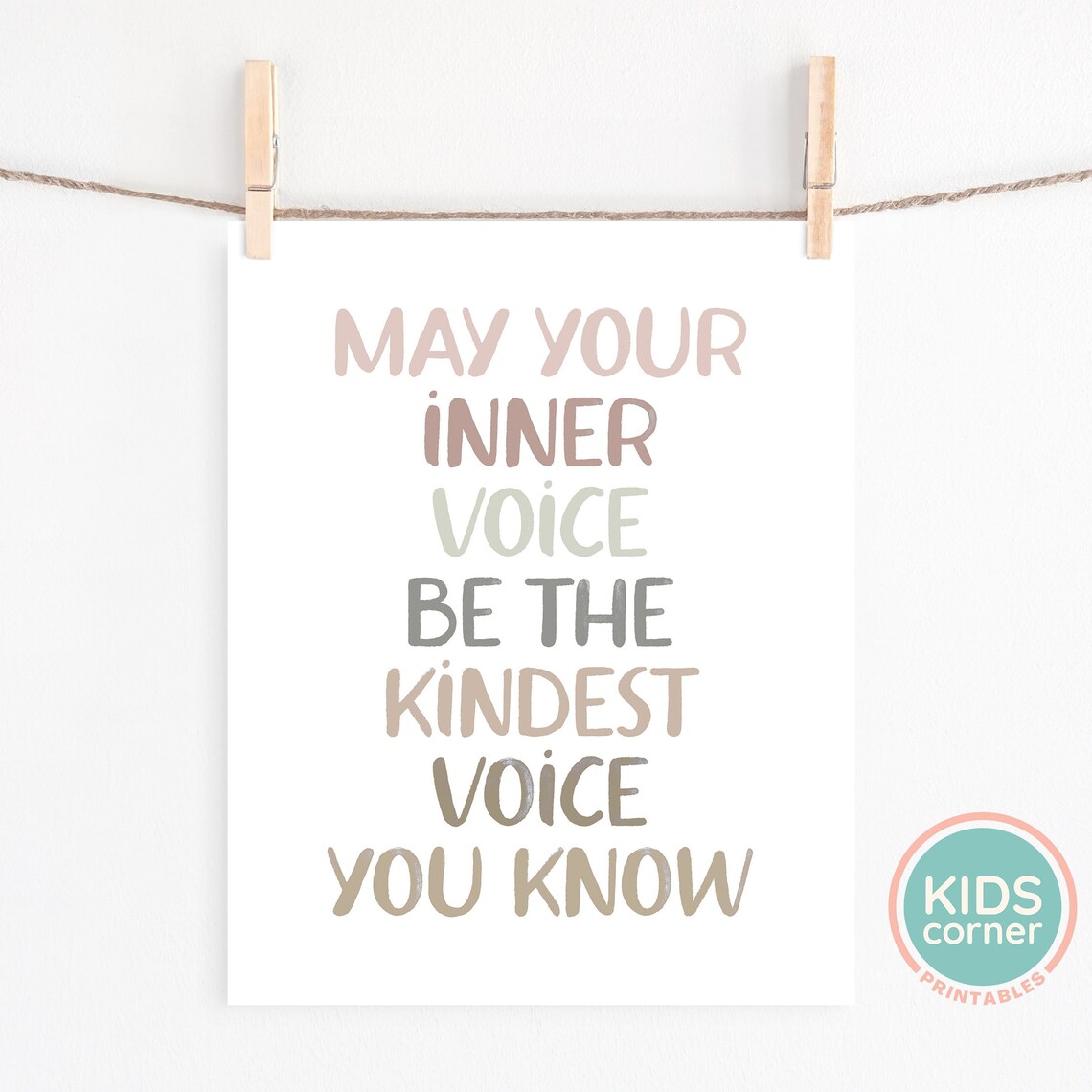 May Your Inner Voice Be The Kindest Voice Print - Image 2