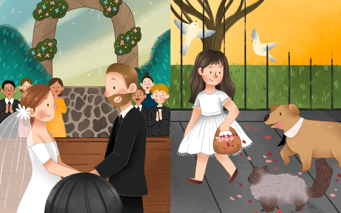 Four Beautiful Diverse Wedding Couples Group Portrait Poster - Image 5