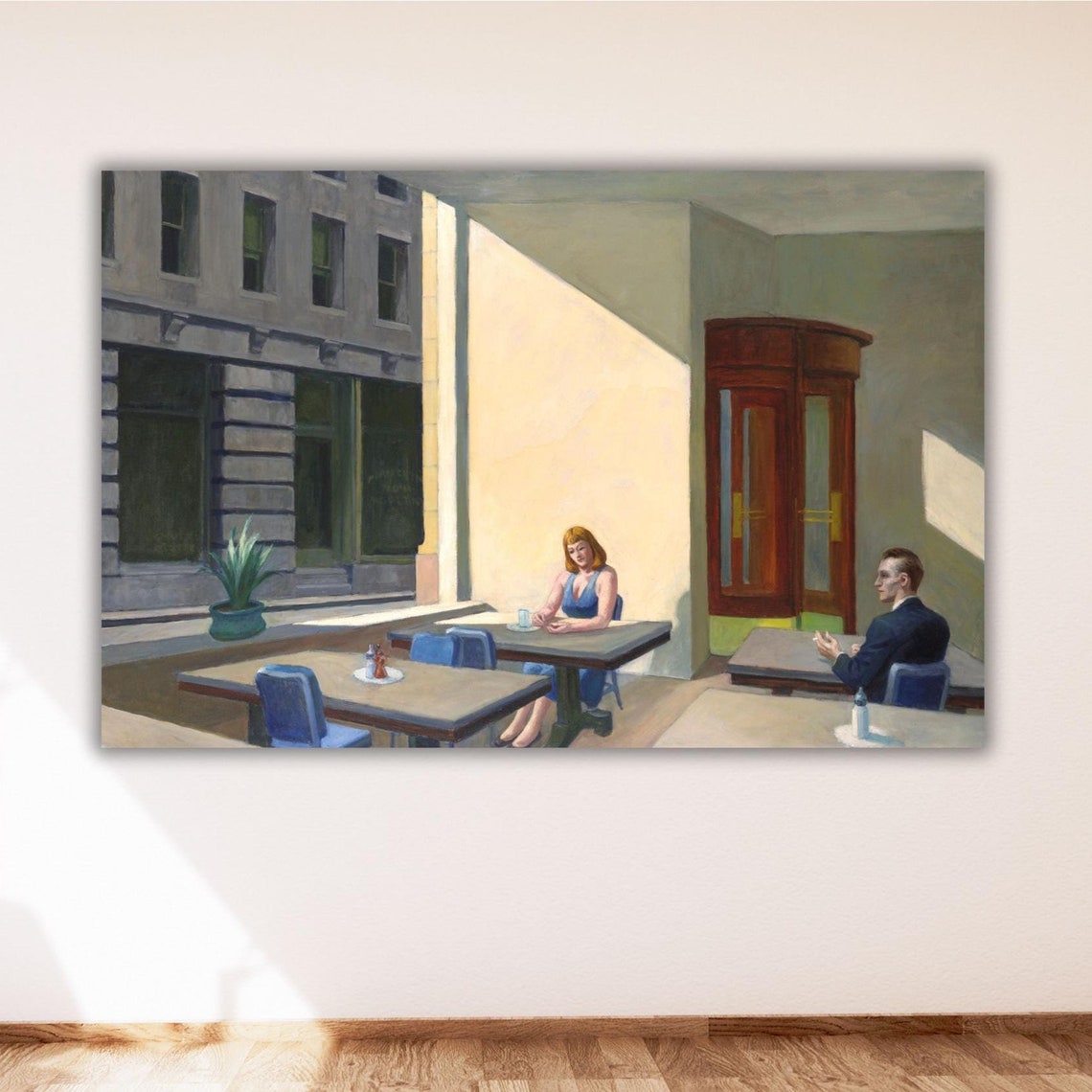 Edward Hopper Sunlight in a Cafeteria Lonely Diner Painting Poster - Image 3