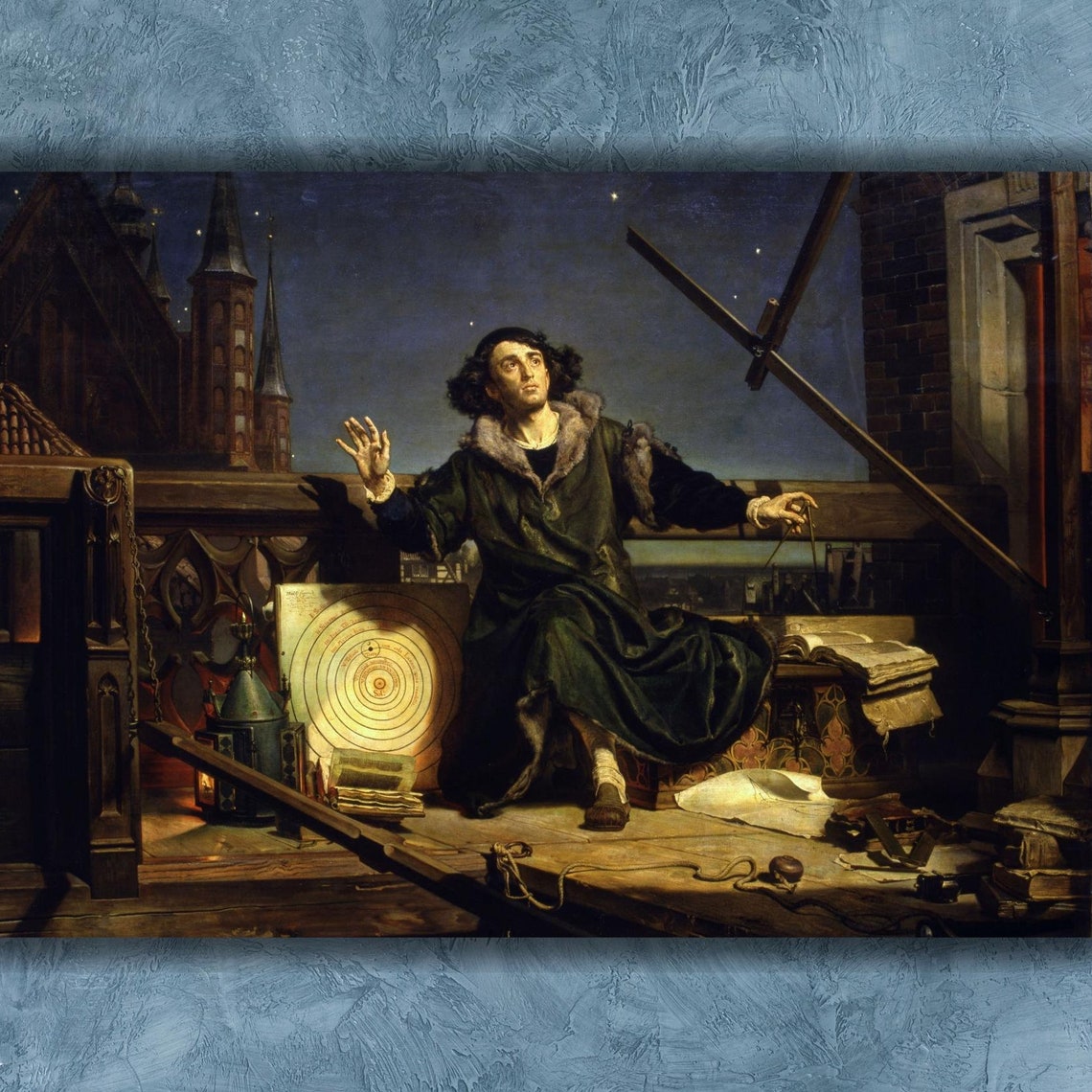 Jan Matejko Copernicus Conversations With God Night Rooftop Poster