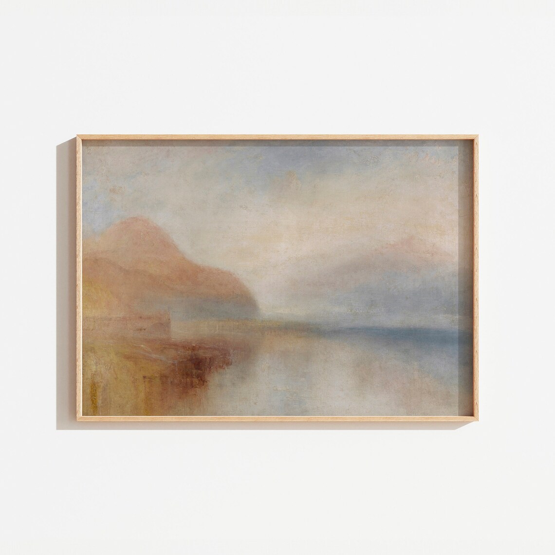 Muted Landscape Cloud Painting, Soft Neutral Art Print