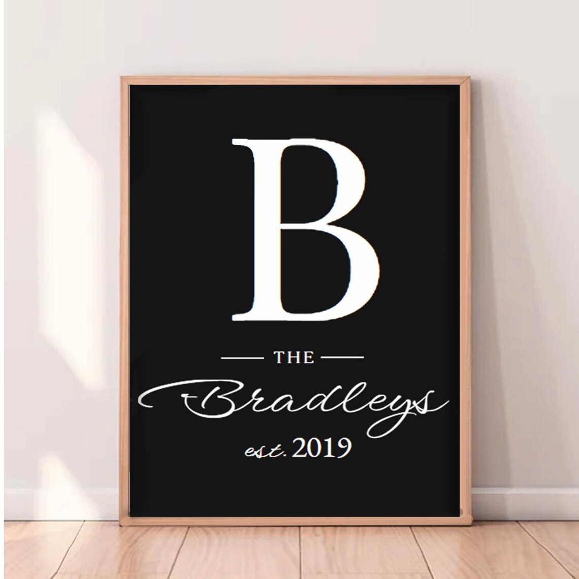 Personalized Family Last Name Sign, Rustic Farmhouse