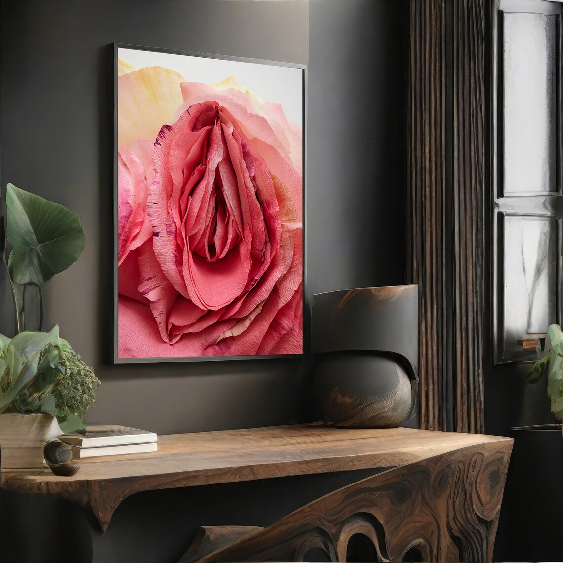 Pink Rose Flower Poster, Floral Wall Art - Image 4