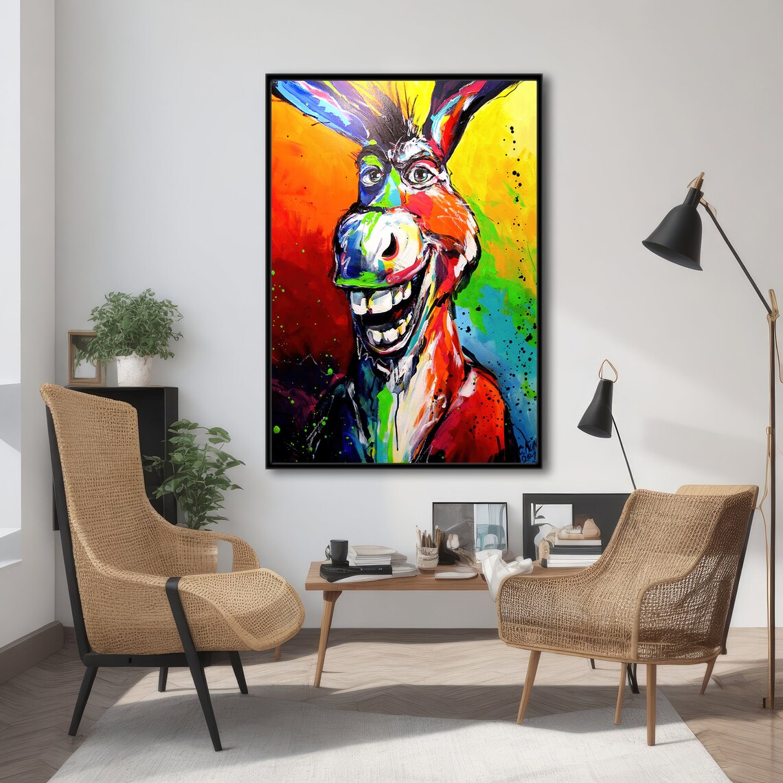 Smiling Donkey Farm Animal Decor, Gift for Friends - Image 2