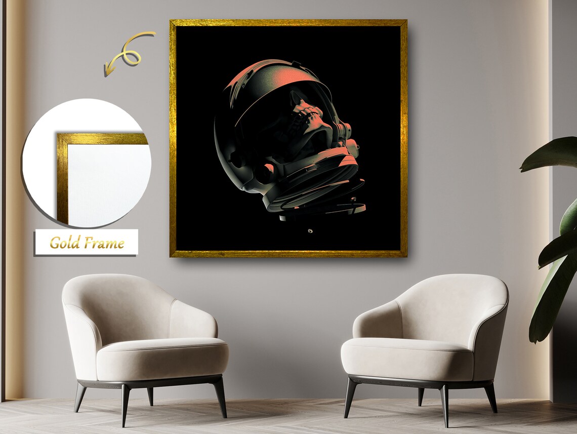 Skull Wearing An Astronaut Helmet, Symbolic Art - Image 4