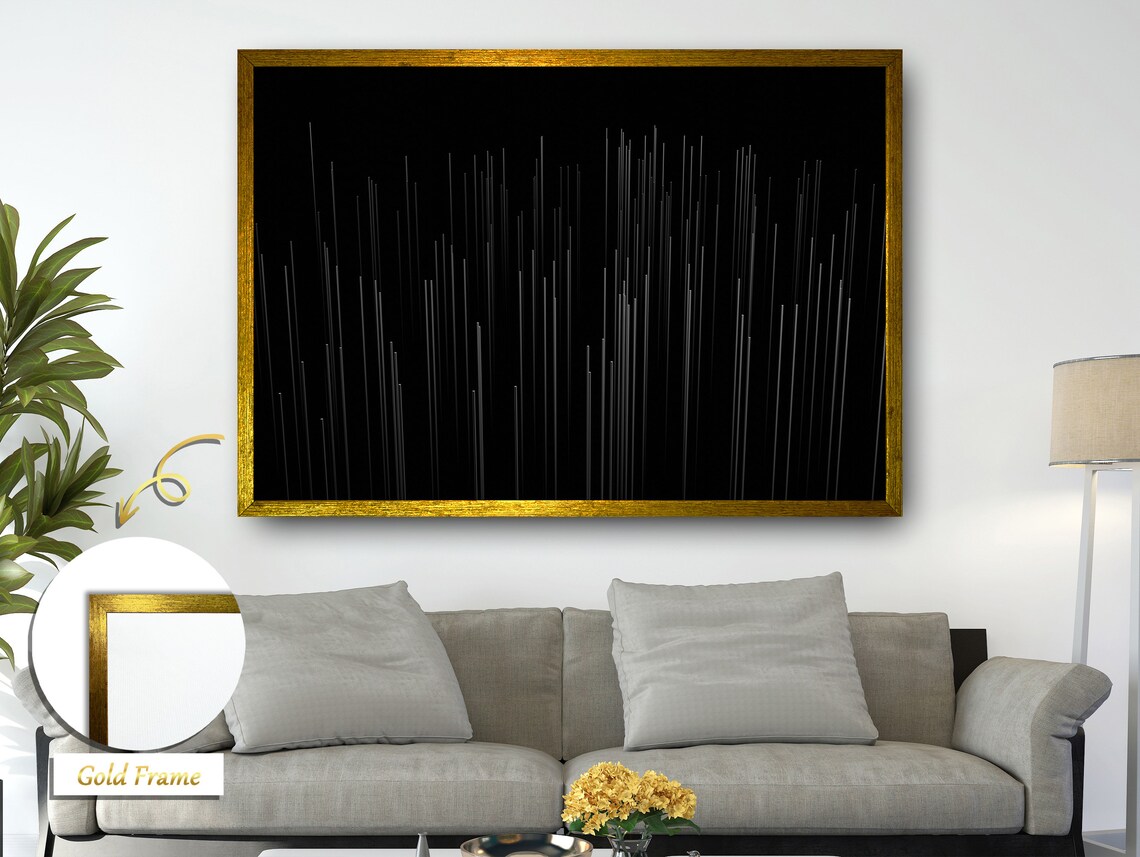 Vertical Lines Abstract Minimalist Wall Art