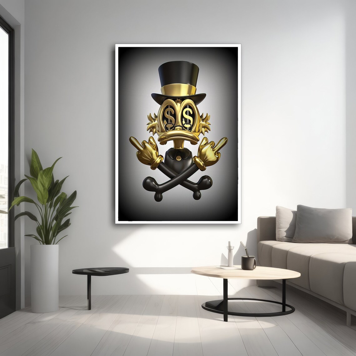 Graffiti Gold Dollar Sign, Bold Urban Decor Gift - Image 2