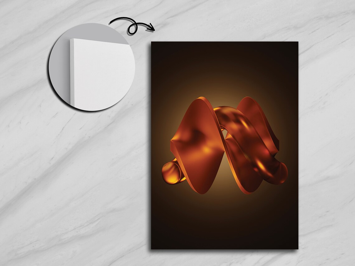 Geometric Turn Spiral Shape, Abstract Art Print - Image 5