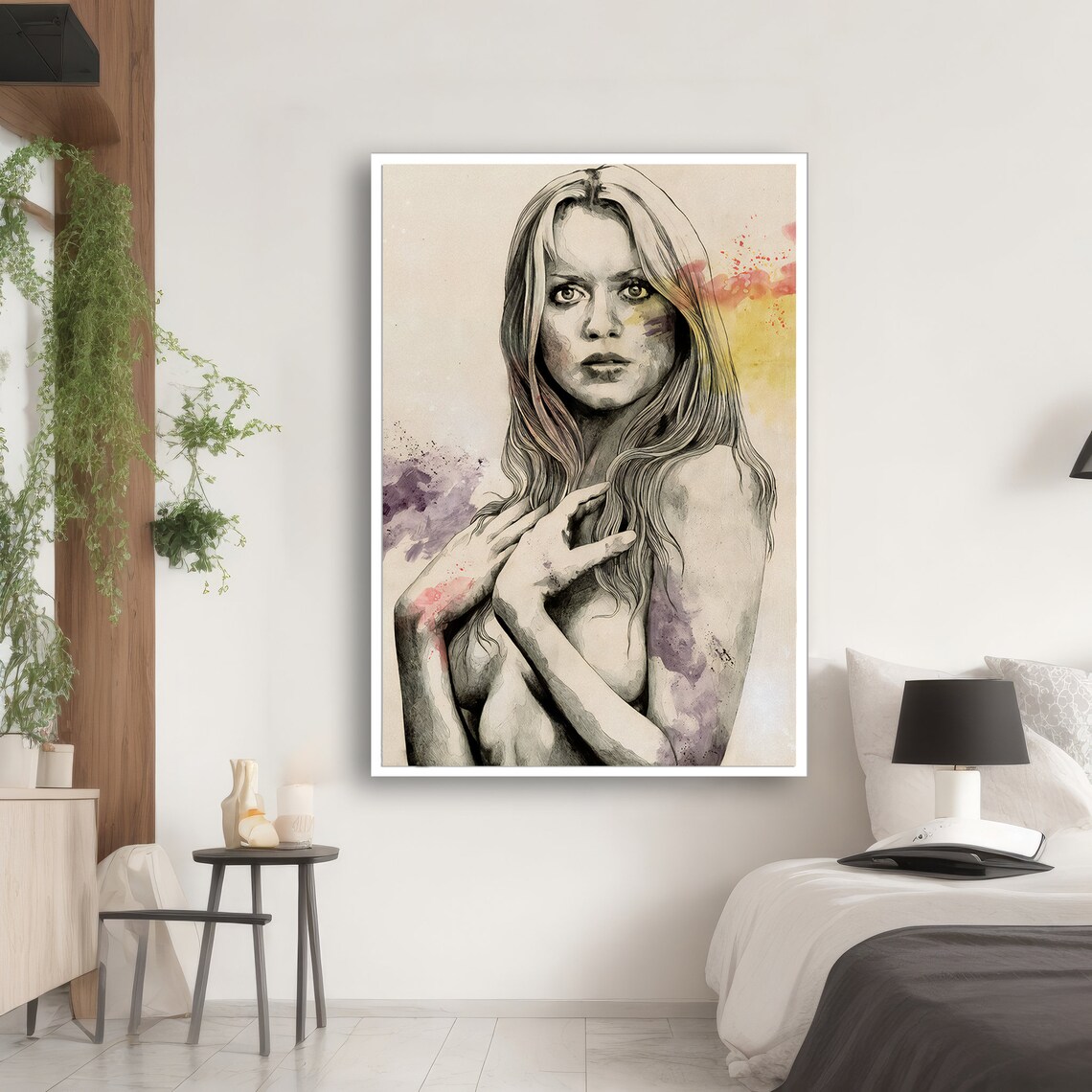 Graceful Woman Portrait, Elegant Artistic Painting - Image 2