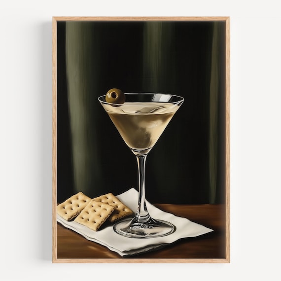 And Cheese Crackers Art Print Cute Quirky Whimsical Cocktail Bar Wall Trendy Kitchen