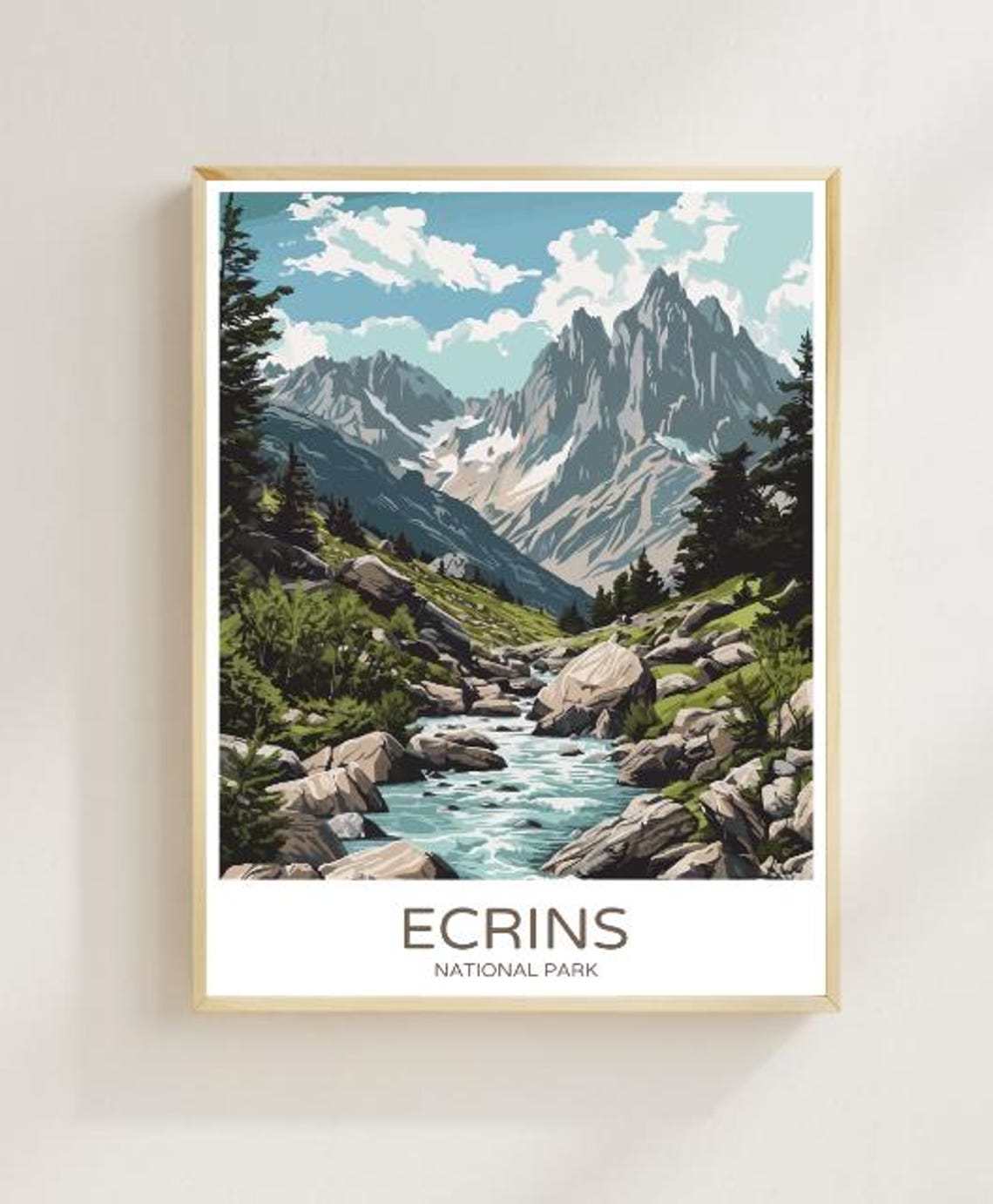 Crins National Park Poster France Landscape Wall Art Of French Alps Nature Travel Print Mountain Decor