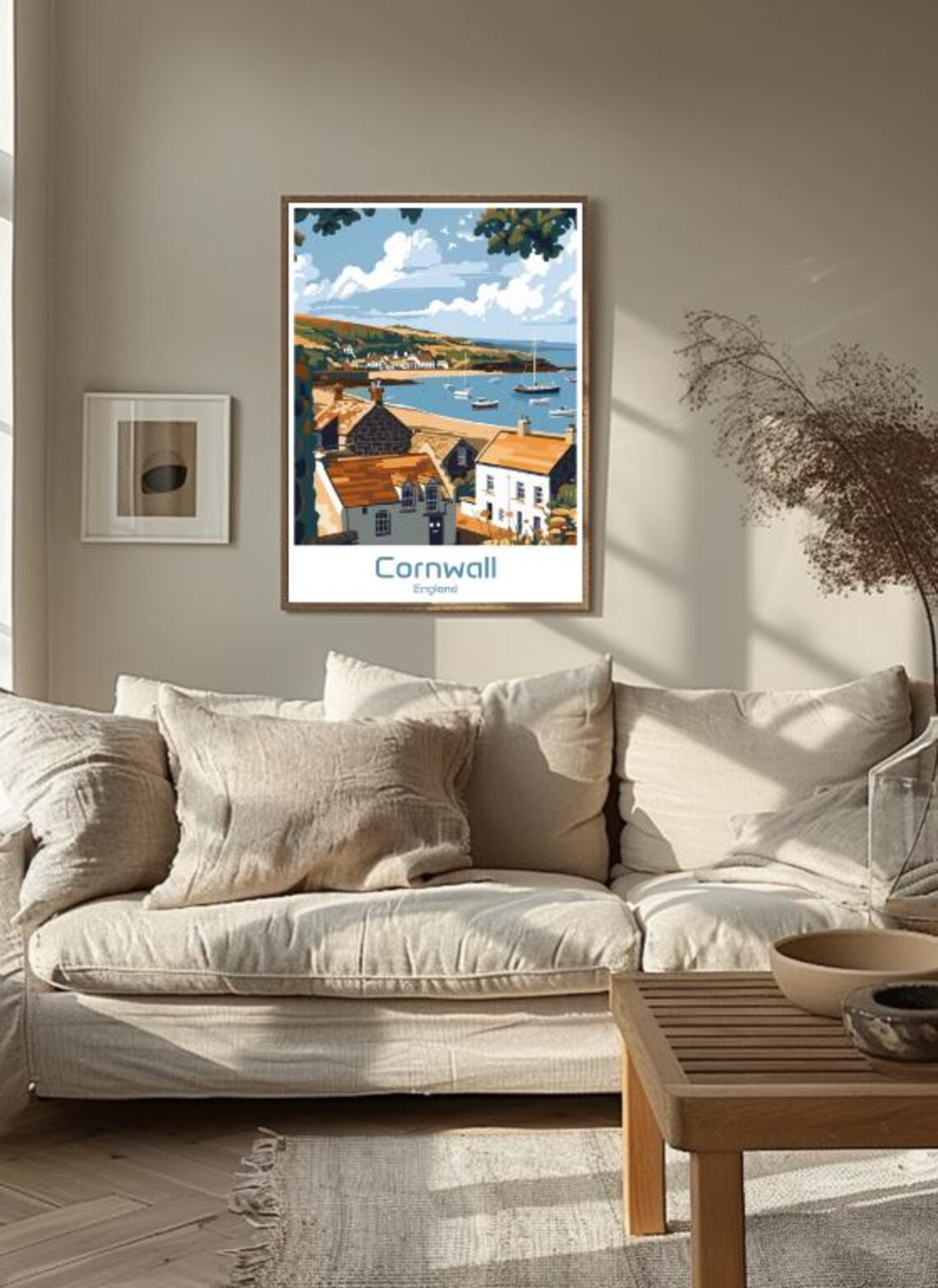 Cornwall England Fishing Village Harbor Seaside Travel Poster - Image 3