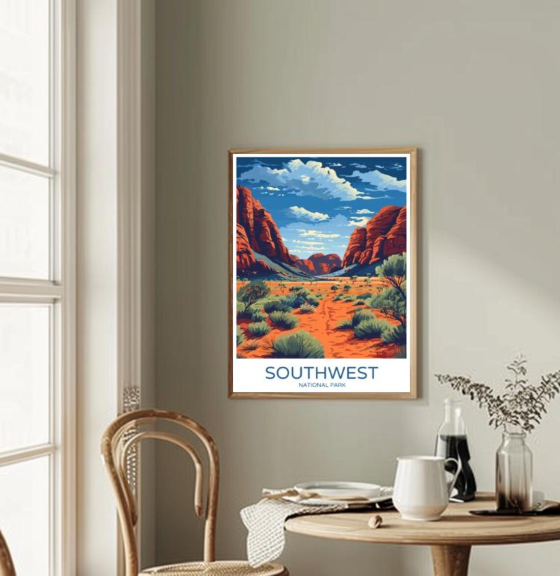 Southwest National Park Towering Red Rock Desert Canyon Vista Poster - Image 2
