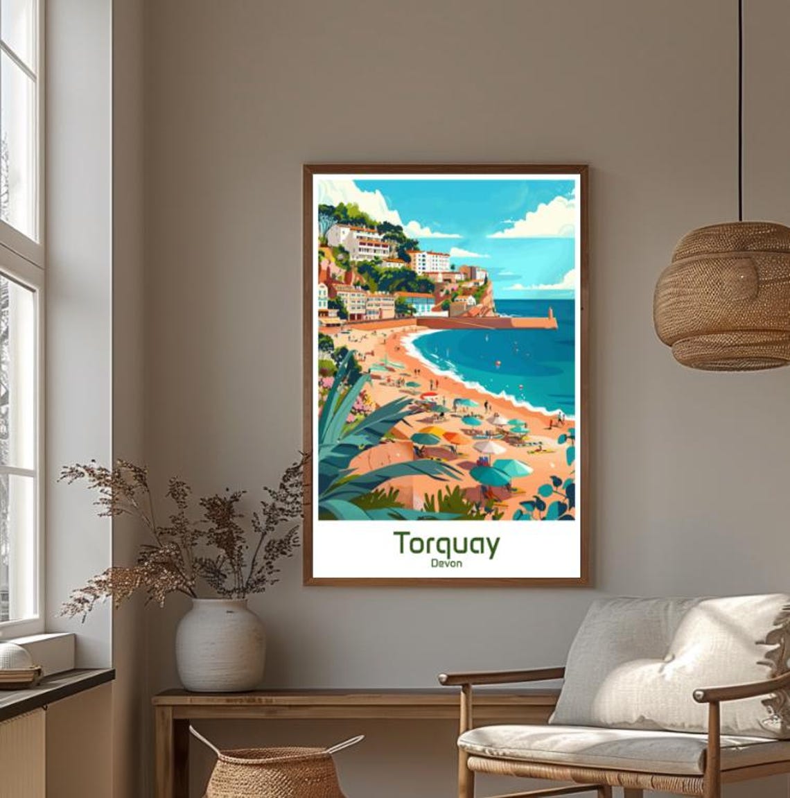 Torquay Devon England Seaside Beach Summer Holiday Travel Poster - Image 4