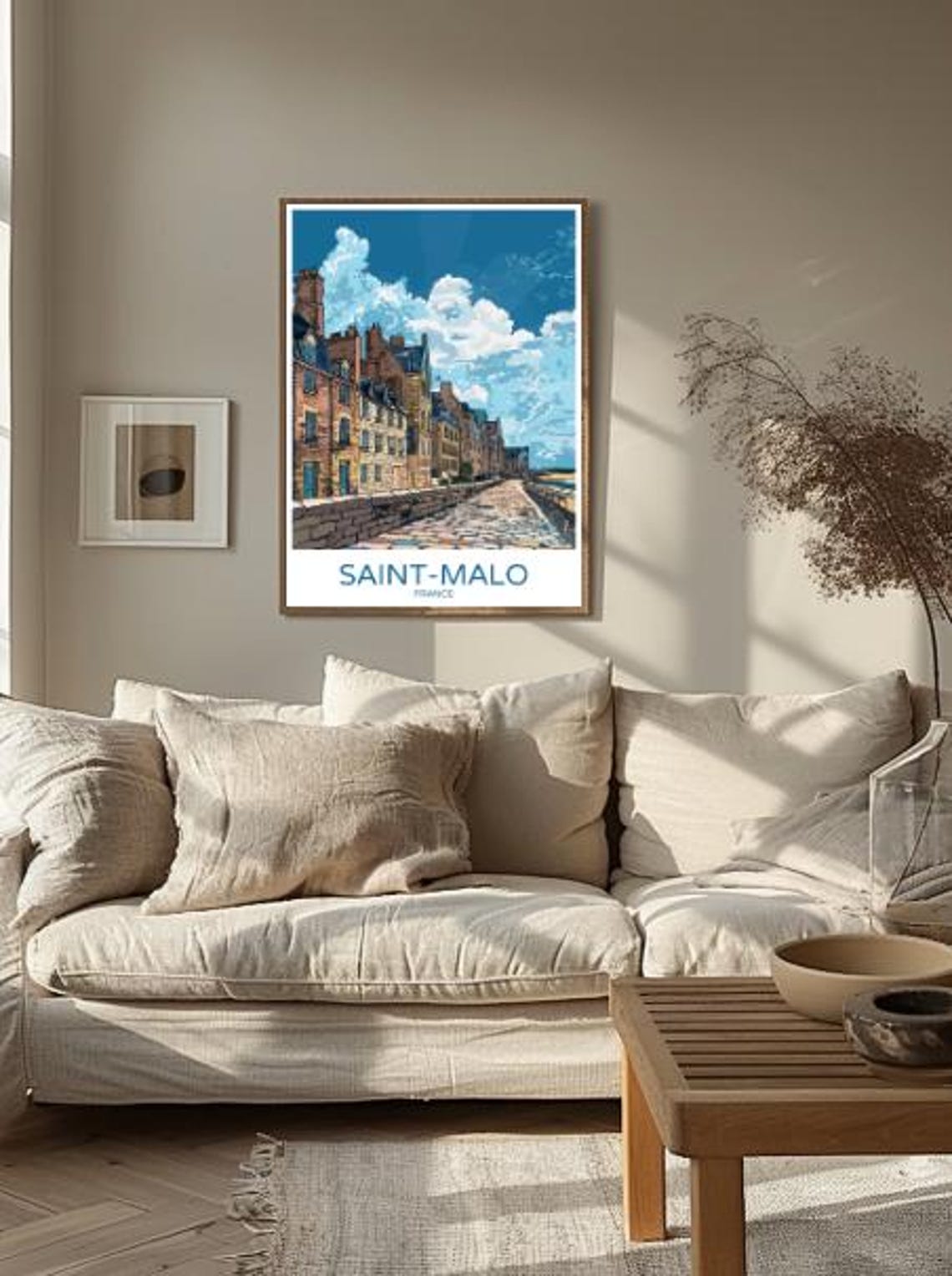 Saint Malo France Travel Poster Elegant Wall Art Of Historic Walled City And Coastlinebrittany Print French Seaside Decor Vacation Gift - Image 2