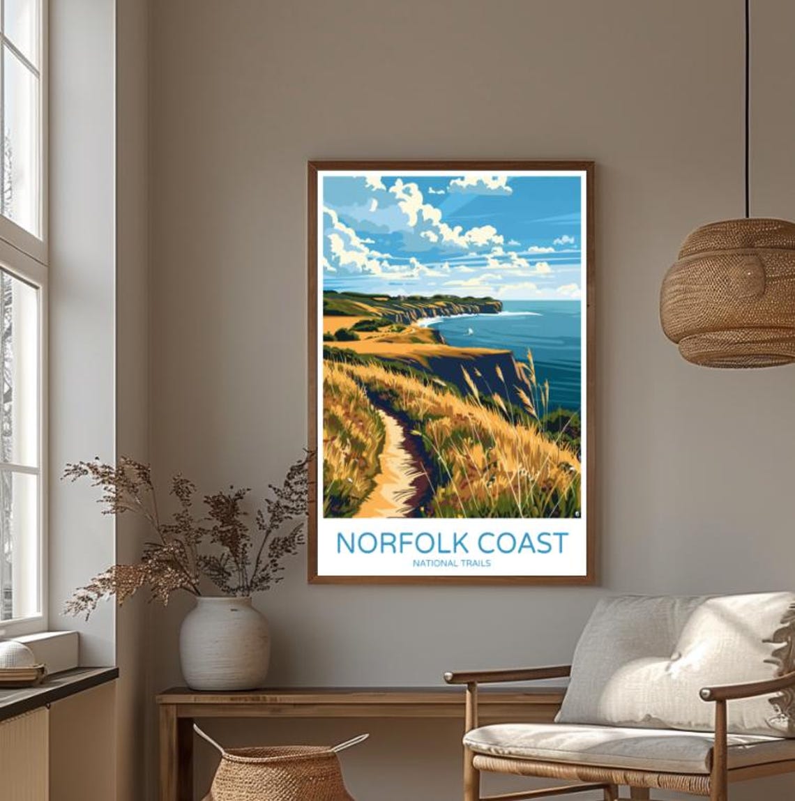 Norfolk Coast National Trails Coastal Path Golden Cliffs Poster - Image 4