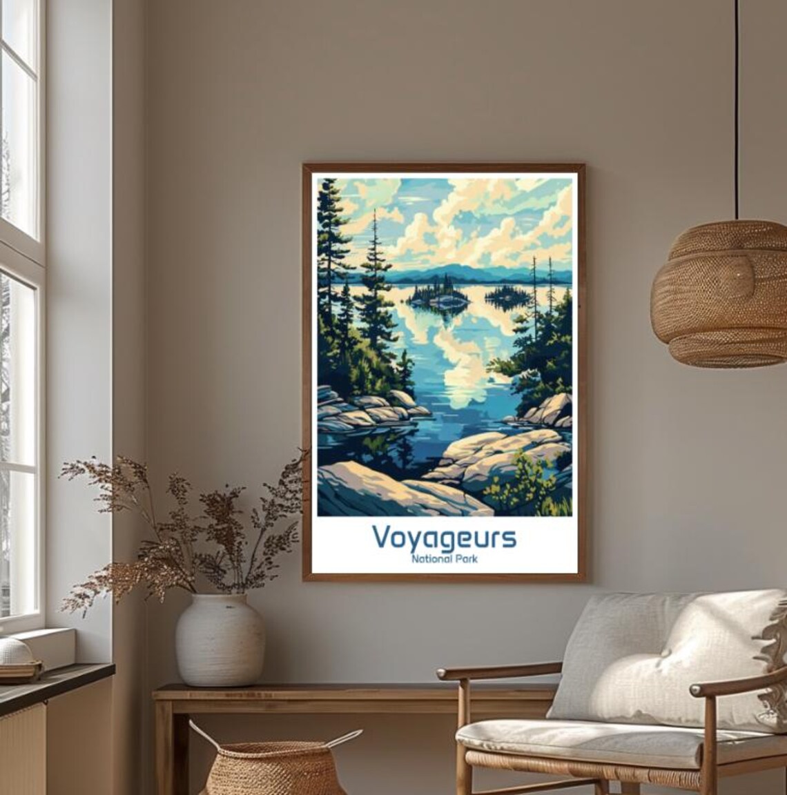 Voyageurs National Park Serene Lake Islands Pine Forest Poster - Image 4